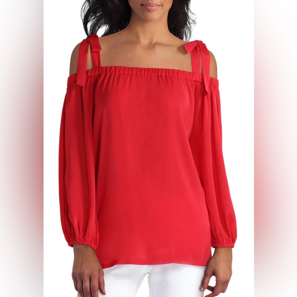 BNWT Gigi Parker Off the Shoulder Top in Barbados Cherry